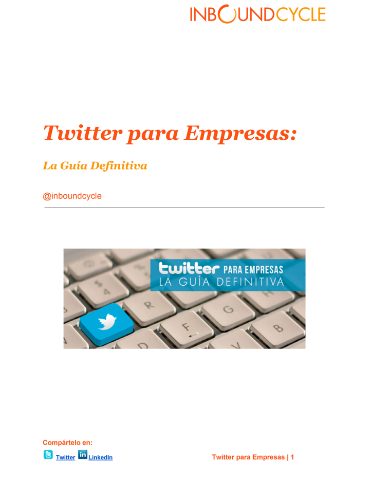 P1 - Ebook Twitter para empresas