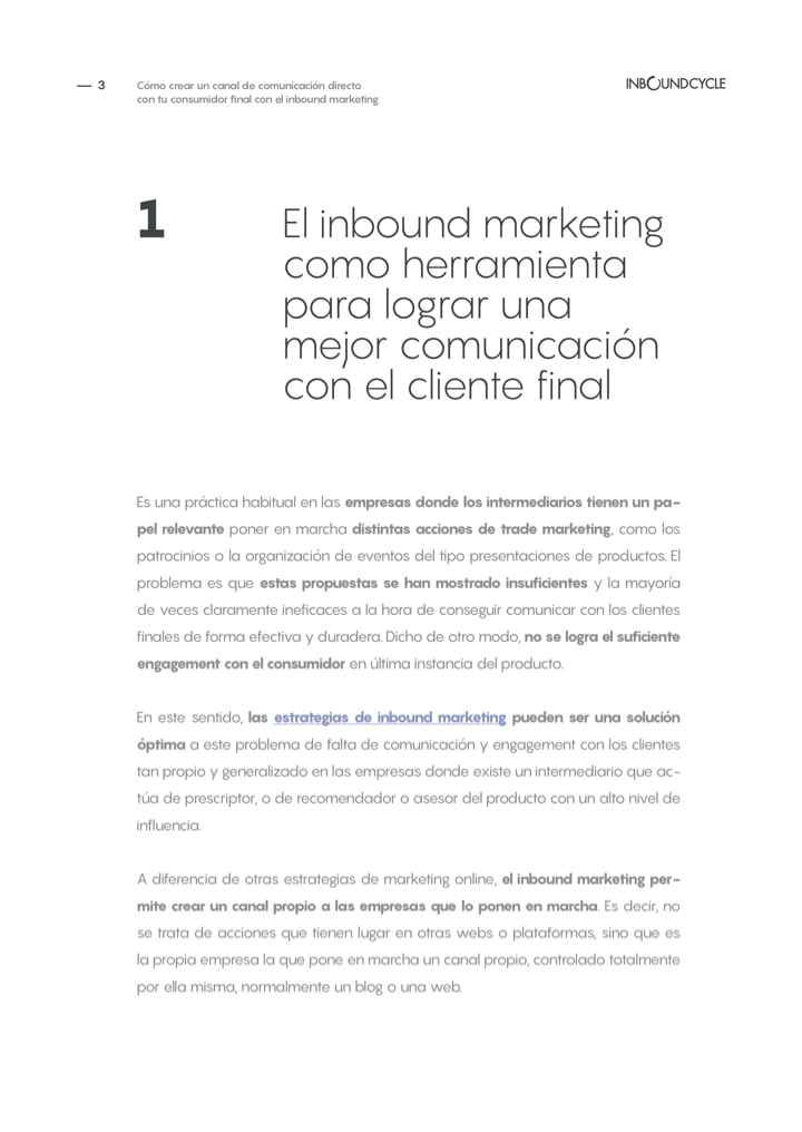 P3 - Cómo crear un canal de comunicación directo con tu consumidor final con el inbound marketing